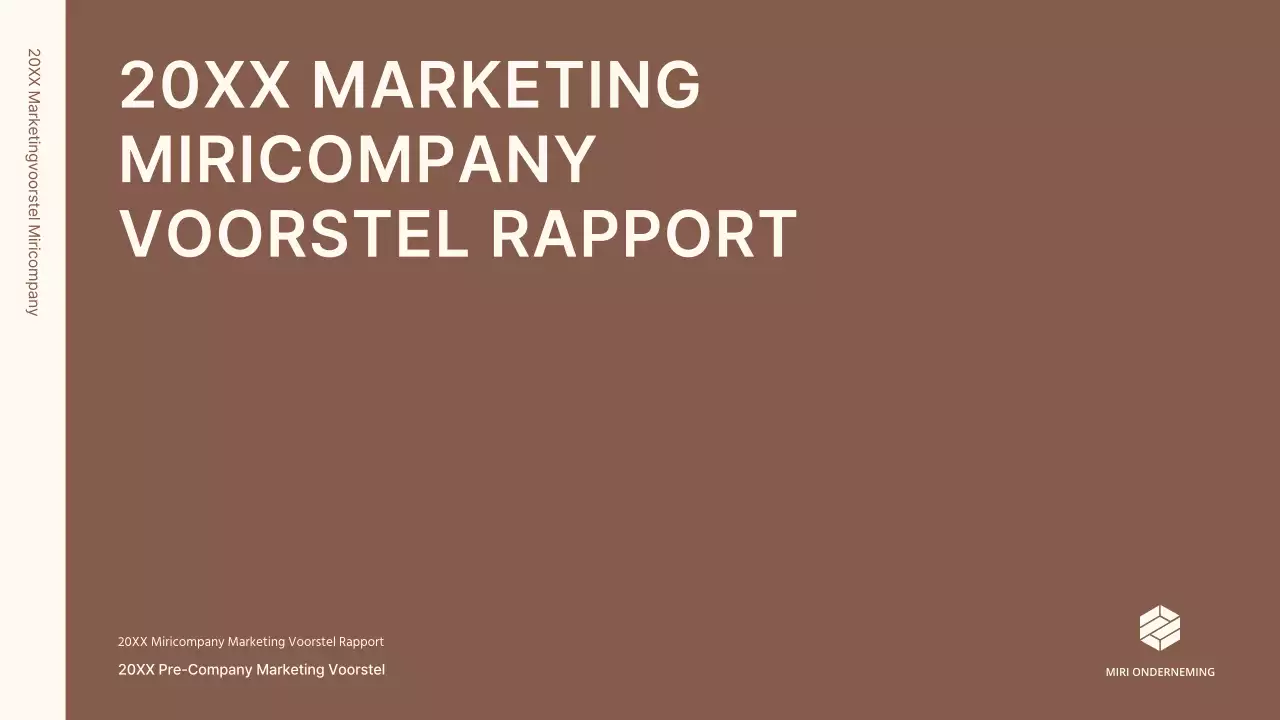 Een zakelijke conceptkit met minimalistische en eenvoudige lijnen in bruin.