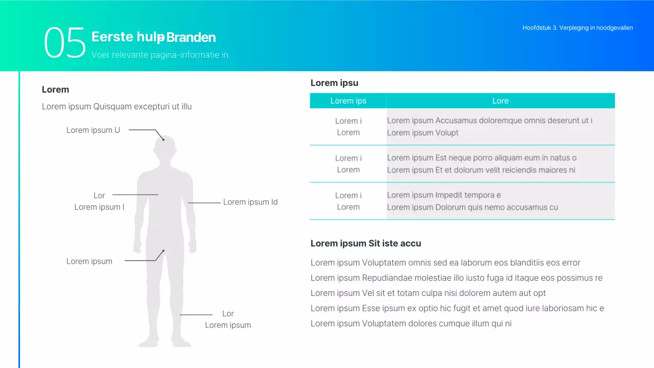 Turquoise Verloop Fundamentals and Basic Nursing Hoofdstuk 3 Spoedeisende Hulp Verpleegkunde Opdracht Presentatie voor Medische Verpleegkunde