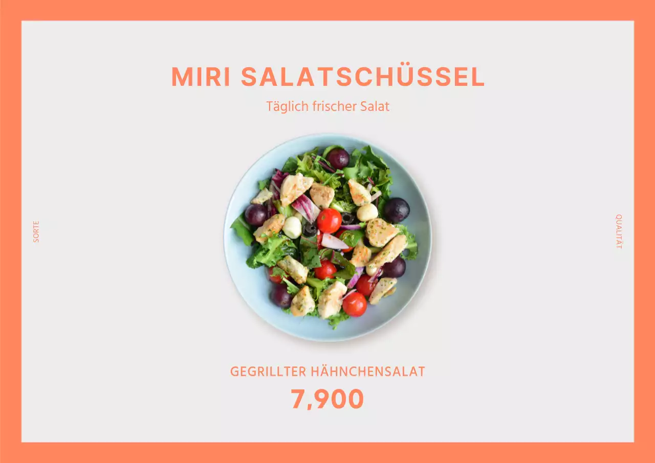 Orange Salad Street Poster