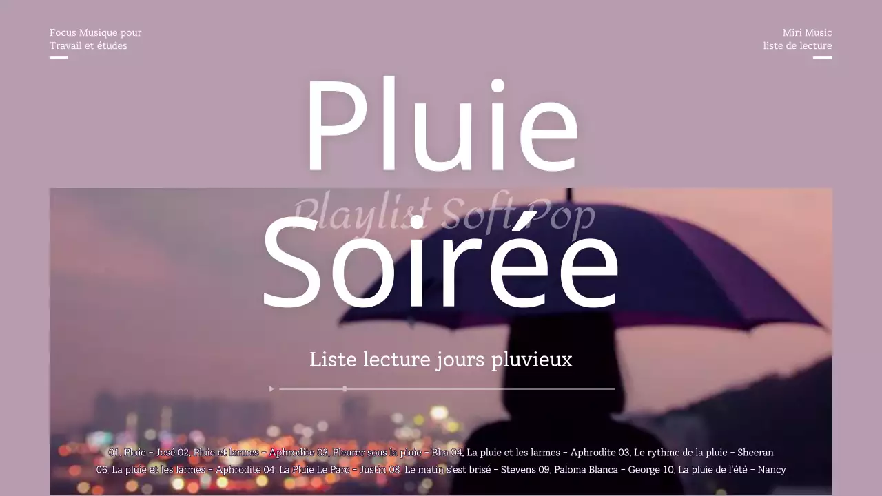 Playlist moody d'une soirée pluvieuse en violet