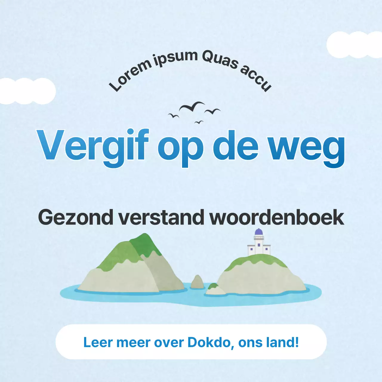 Een eenvoudige, lichtblauwe en blauwe Leesdag-informatiepost