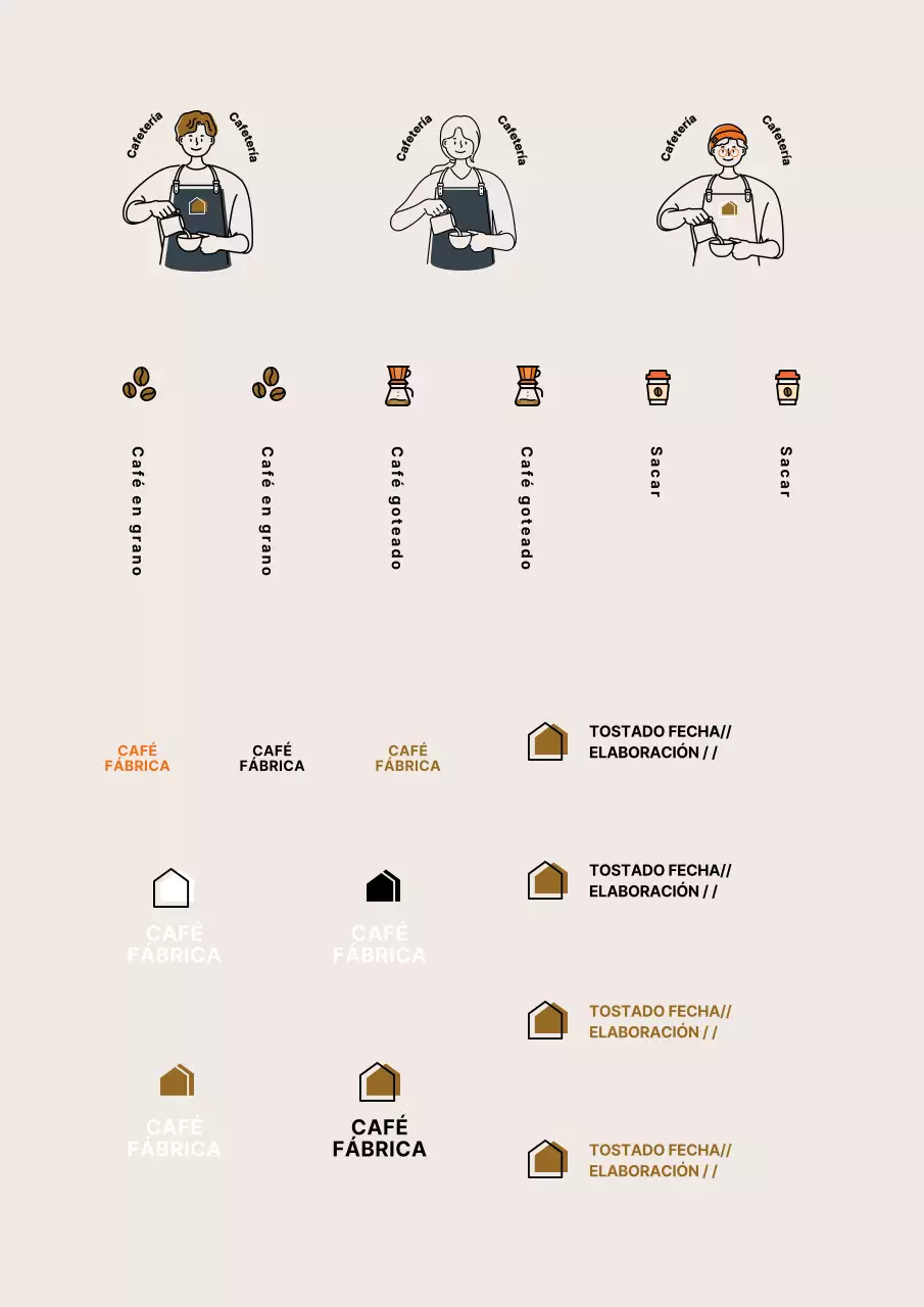 El sencillo café ilustrado de Brown