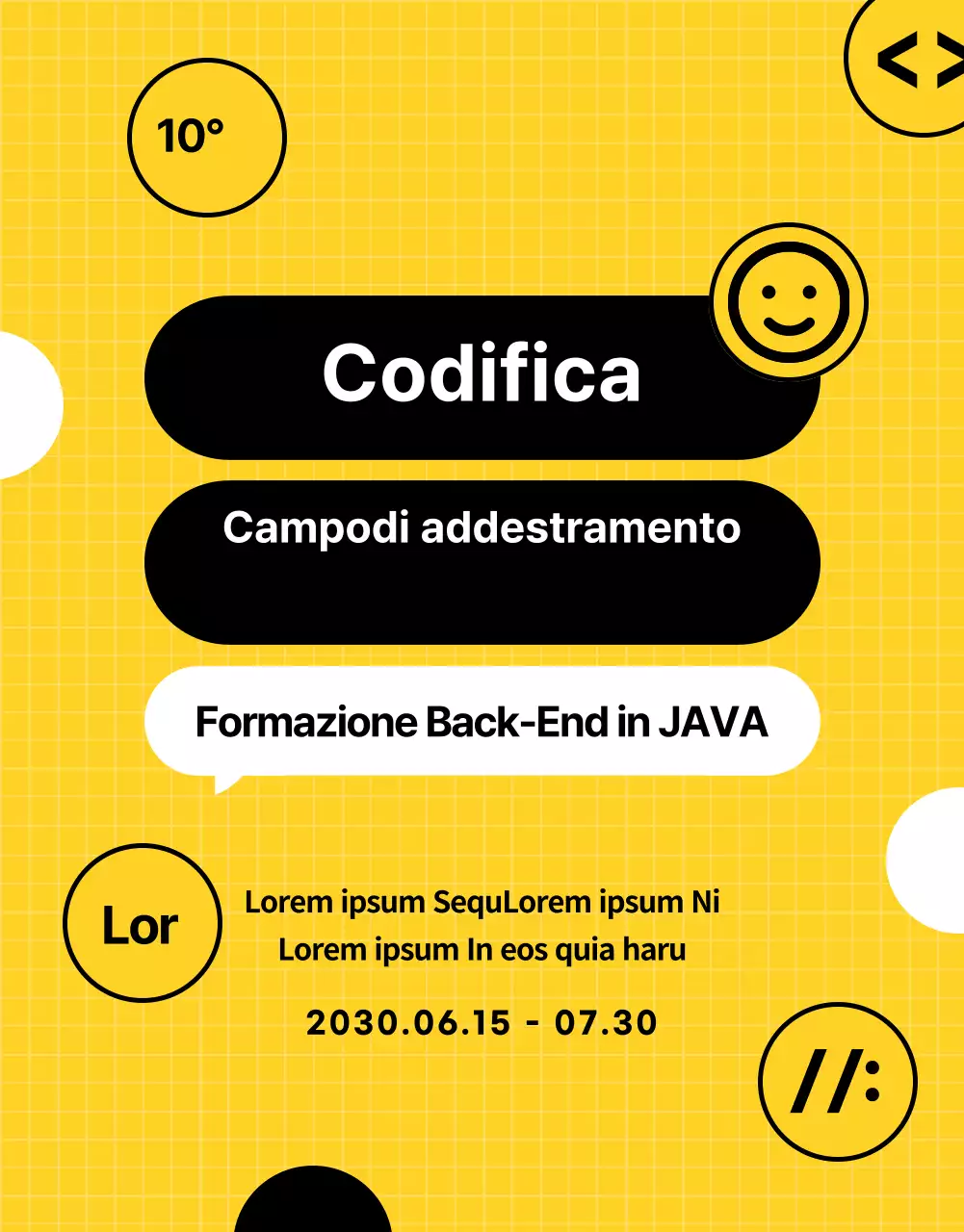 Educazione al coding carina e divertente in nero e giallo (altro)