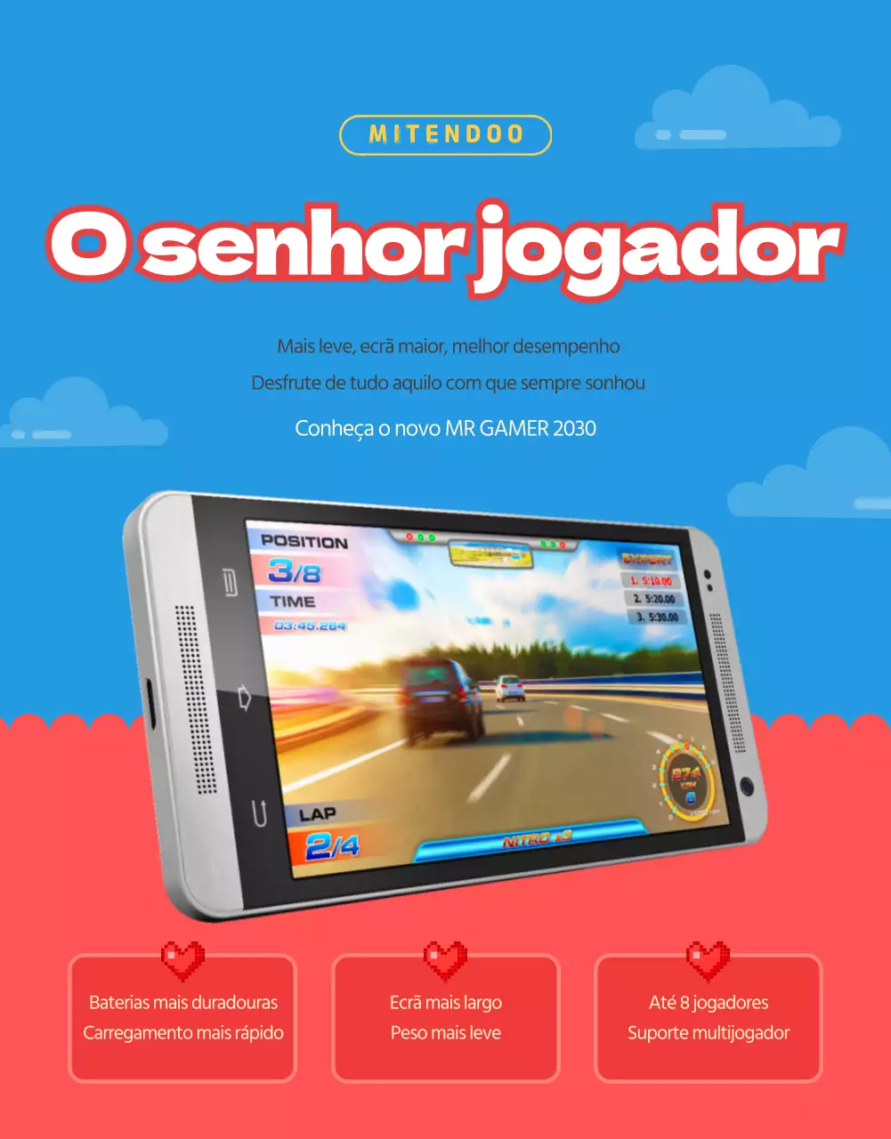 Página de pormenor dos dispositivos de jogos