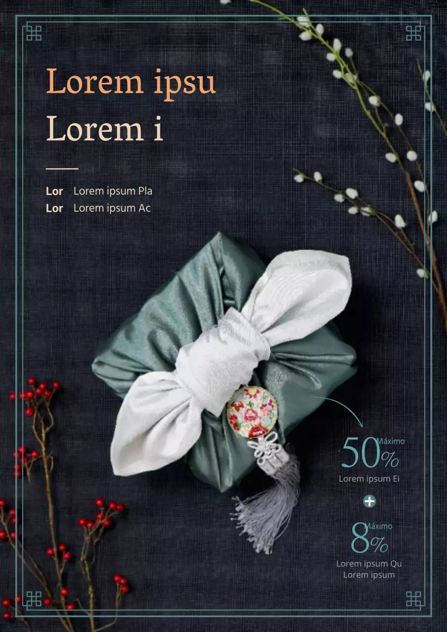 Folheto de pré-encomenda do conjunto de oferta Obon com fotografias de férias deslumbrantes