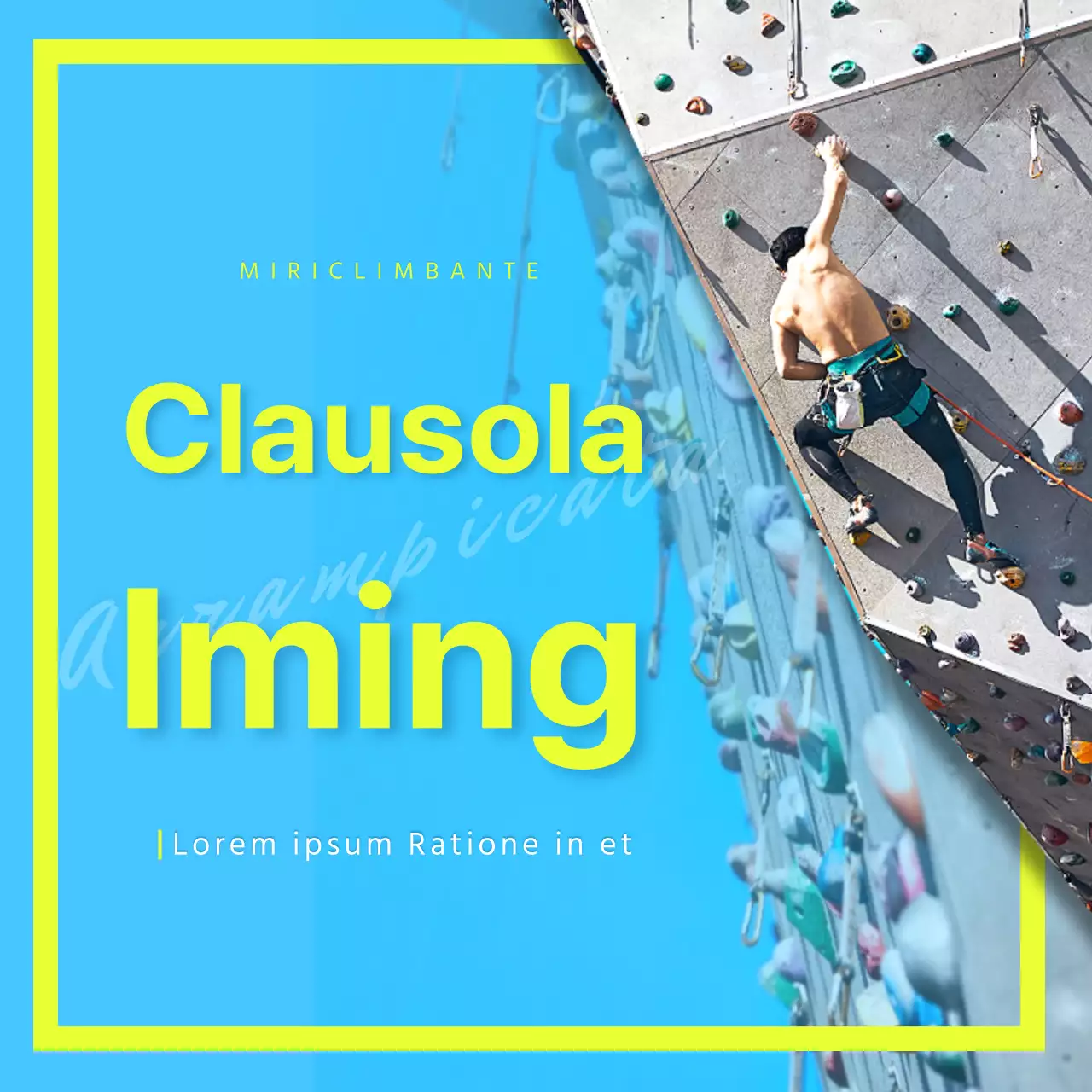 Un tocco di lime nel blu - Climbing CardNews