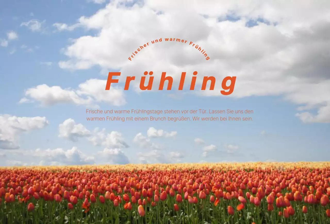 Warmes und emotionales Design mit einem frühlingshaften Blumenkonzept