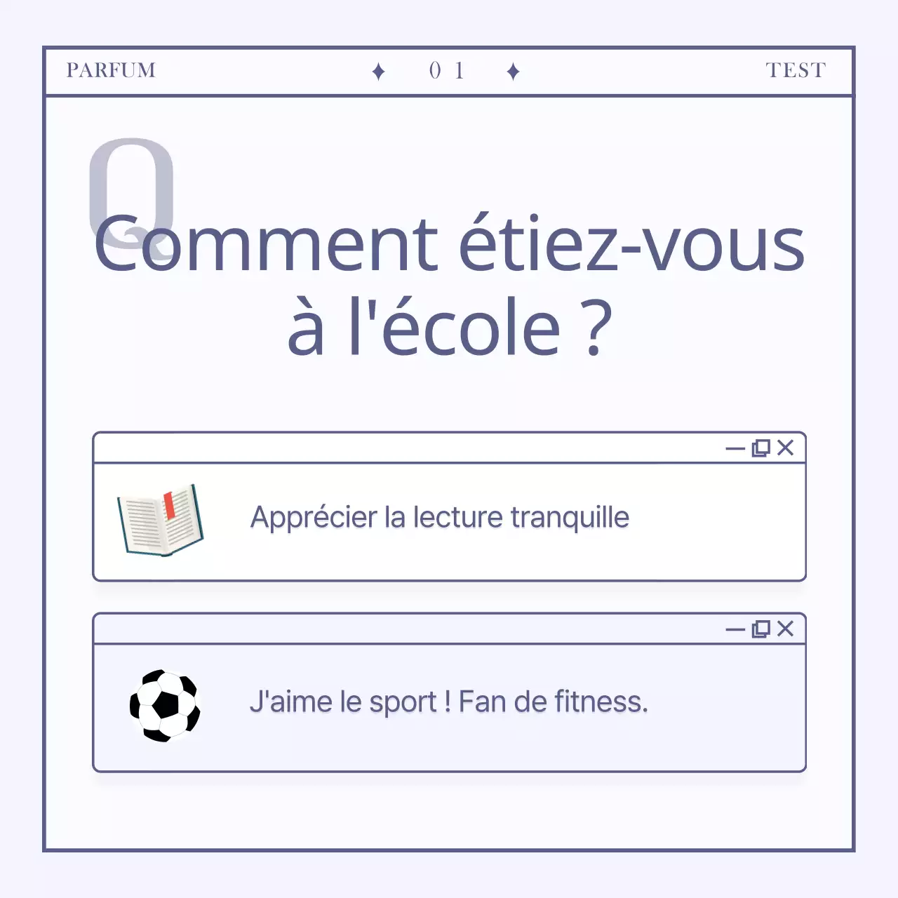 Carte de test de parfum simple et personnaliséeNews design