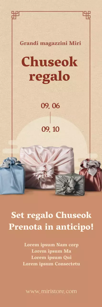 Striscione regalo Chuseok in tonalità tenui