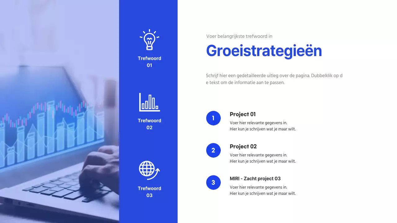 Bedrijfsprofiel IT-bedrijf in blauw (presentatie)