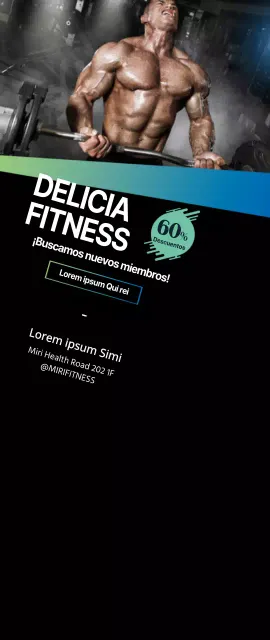 Estilo limpio en verde lima y azul para captar y promocionar nuevos miembros en la Diet Petite Shop.