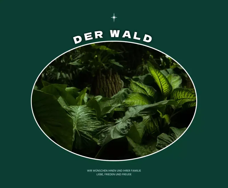 Emotionales Rahmenkonzept in Dunkelgrün und Weiß für personalisierte Waren