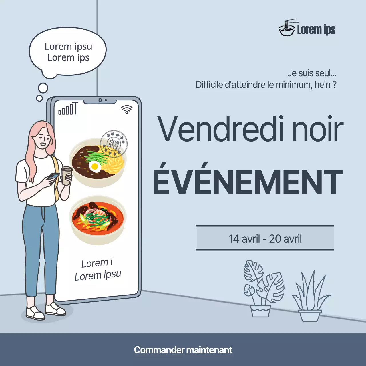 Vendredi noir sur fond bleu clair