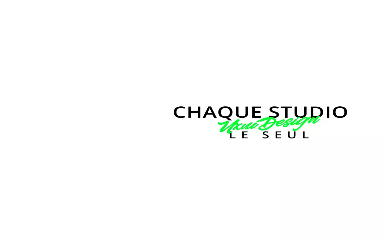 Conception d'un logo textuel pour un studio de design en vert lime fluorescent et en noir