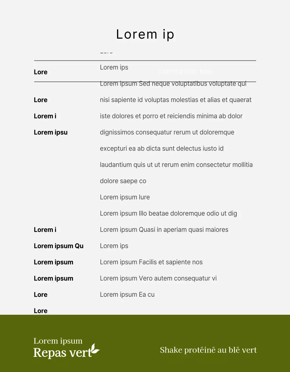 Shake protéiné au blé vert