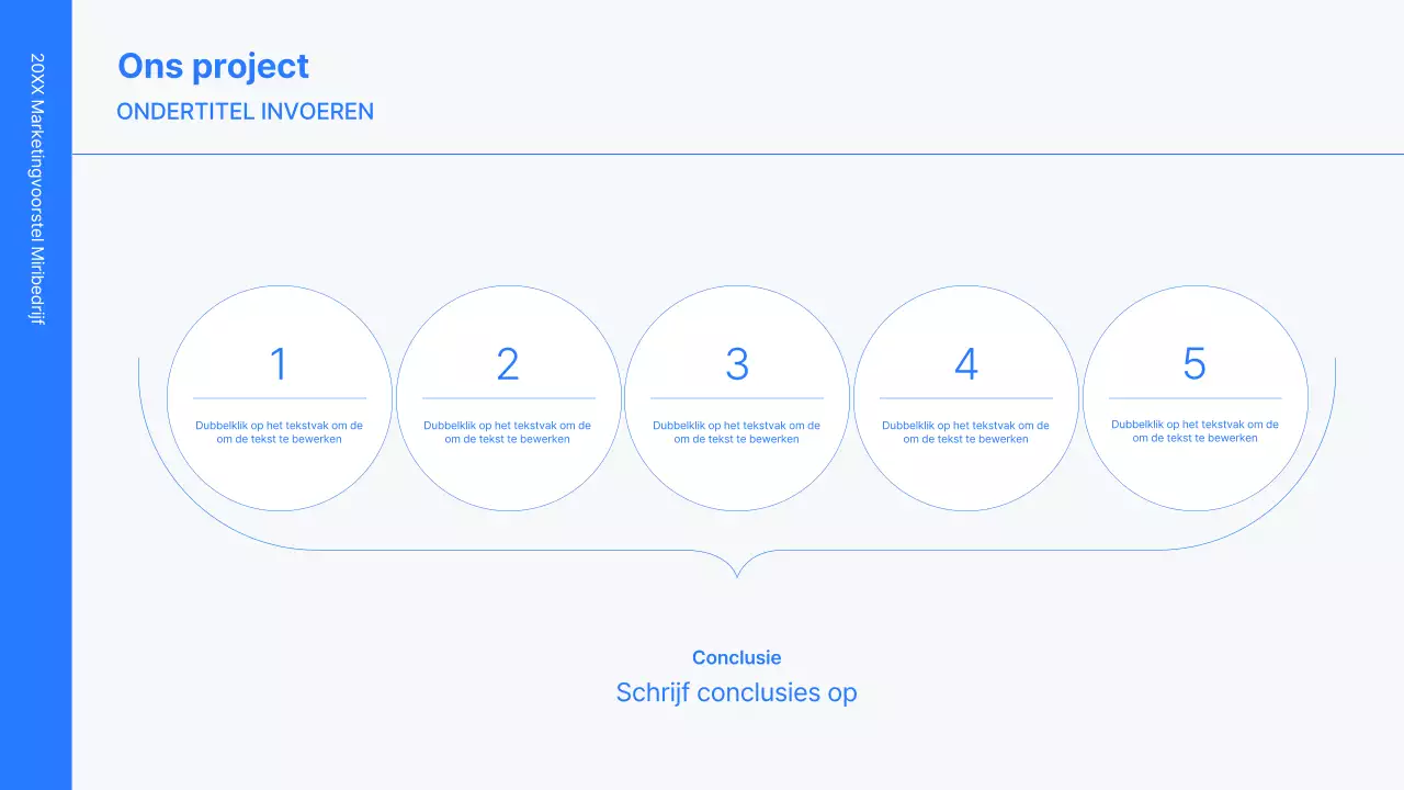 Business concept kit met blauwe, minimalistische en eenvoudige lijnen