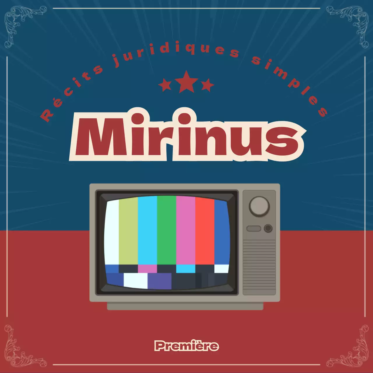 L'état du droit en rouge et bleu marine CardNews