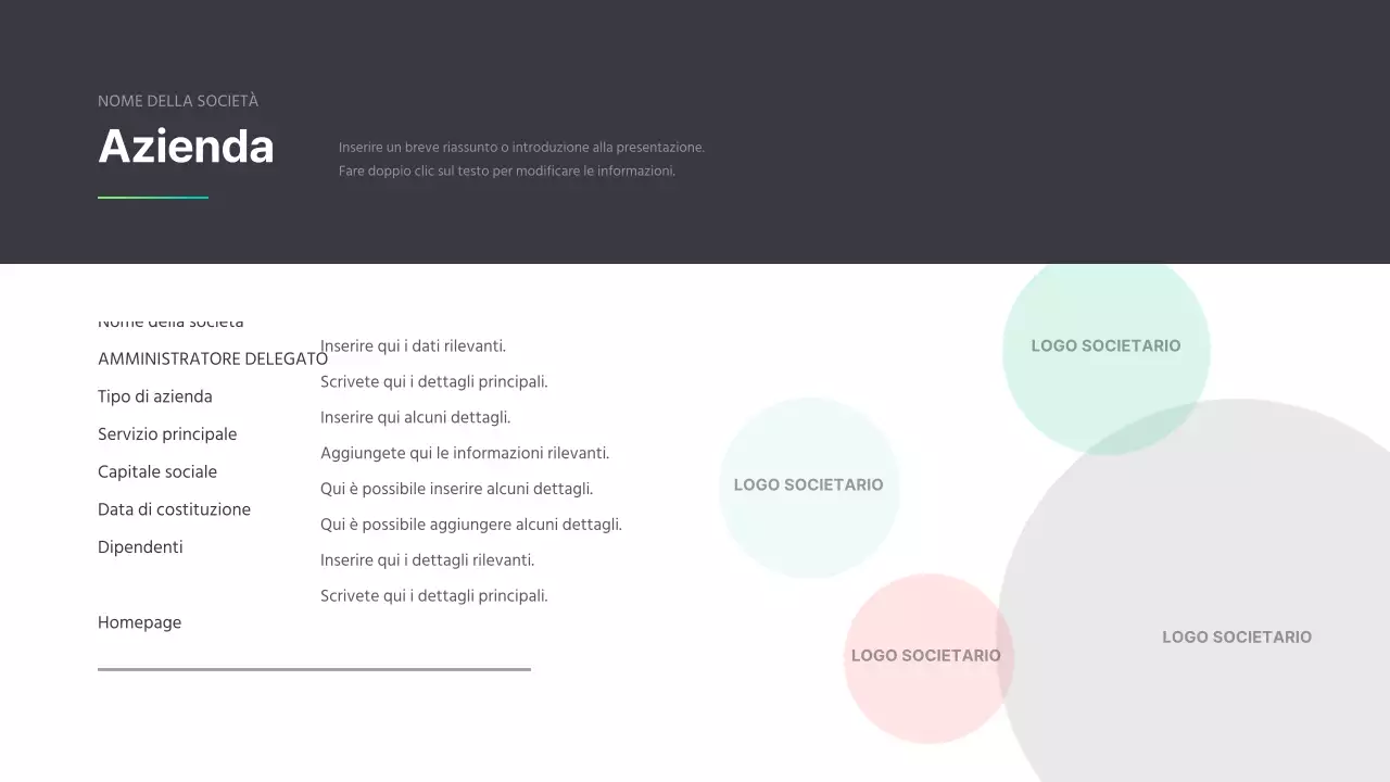 Profilo aziendale semplice
