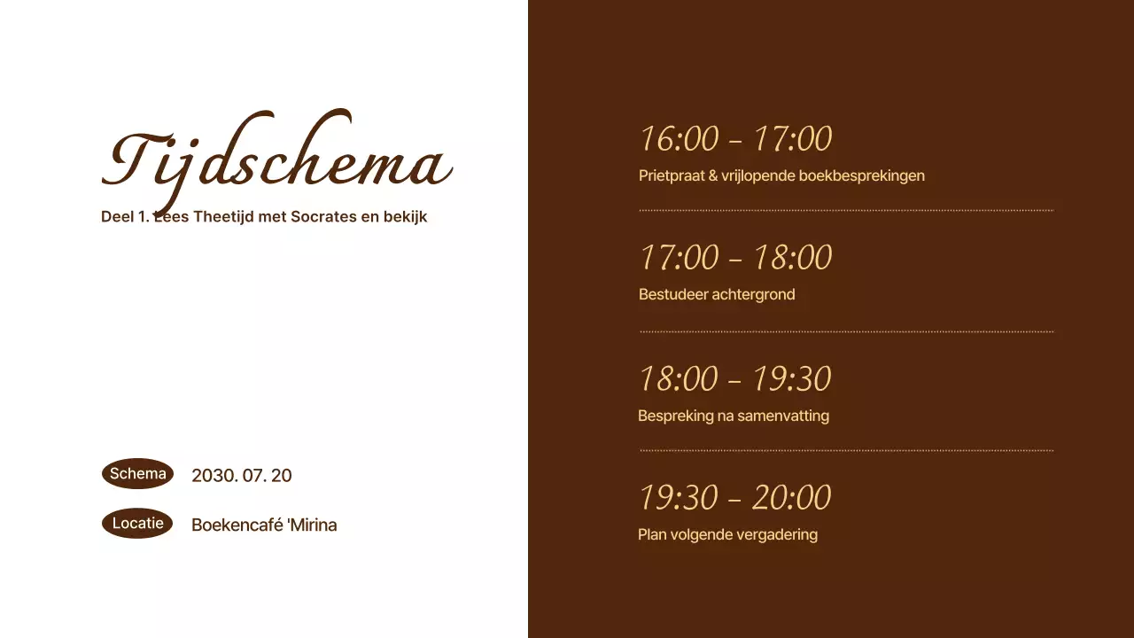 Bruine geesteswetenschappelijke boekenclub