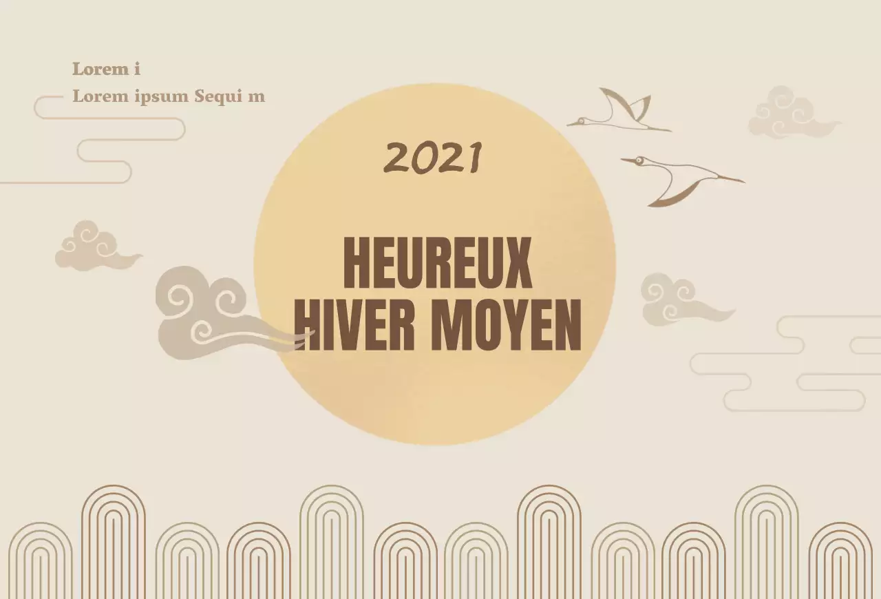 Une carte postale automnale beige