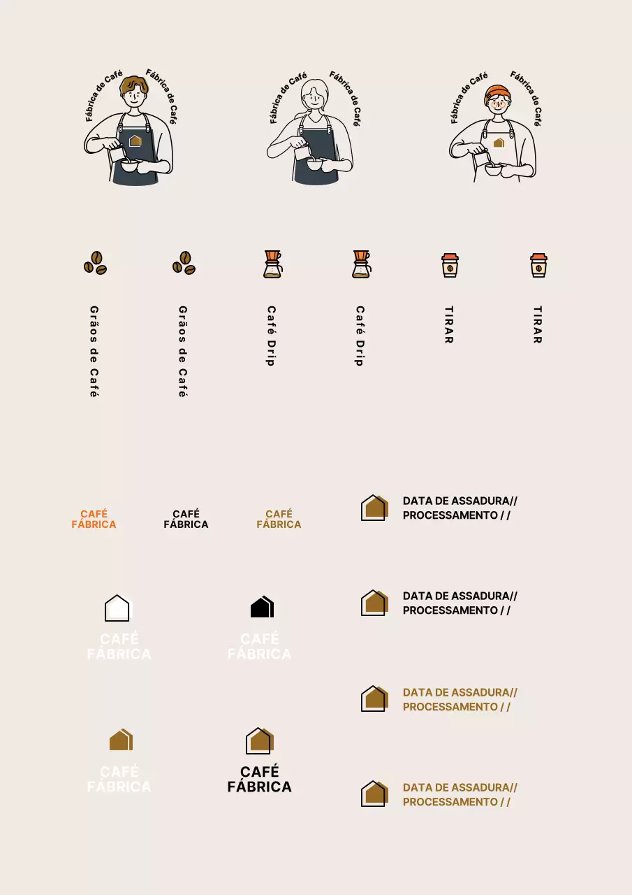 O simples café ilustrado de Brown