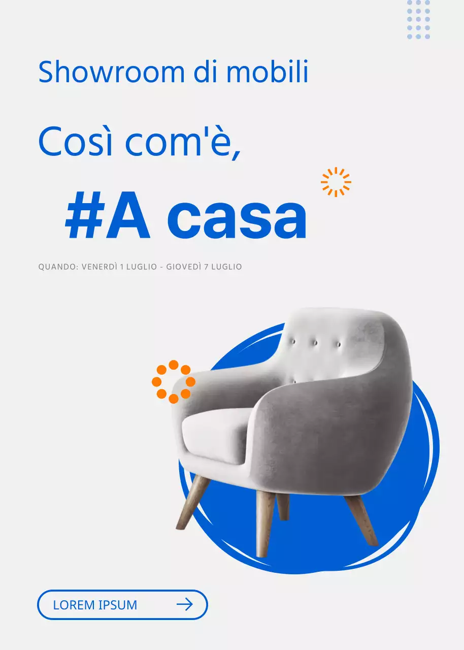 Popup evento interno semplice blu