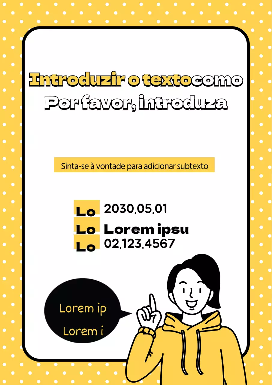 44498_Introdução de texto de padrão amarelo