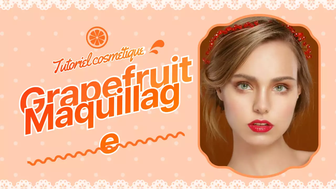Cadre photo nectar tutoriel de maquillage en orange