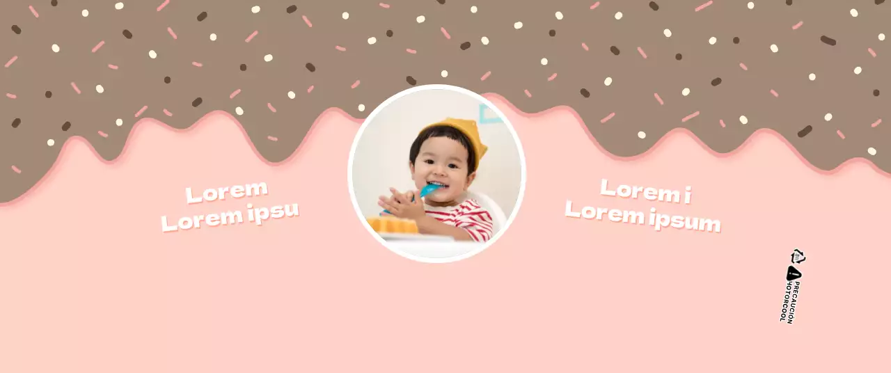 Concepto de ilustración de postre en rosa y blanco para la celebración de un cumpleaños infantil