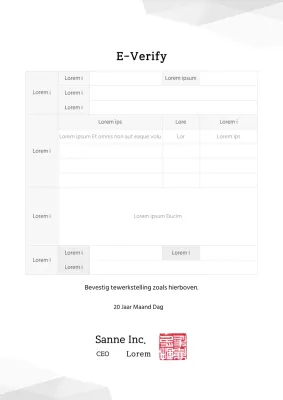 Greytone's Employment Verification Document Openbaar Naamloze Vennootschap