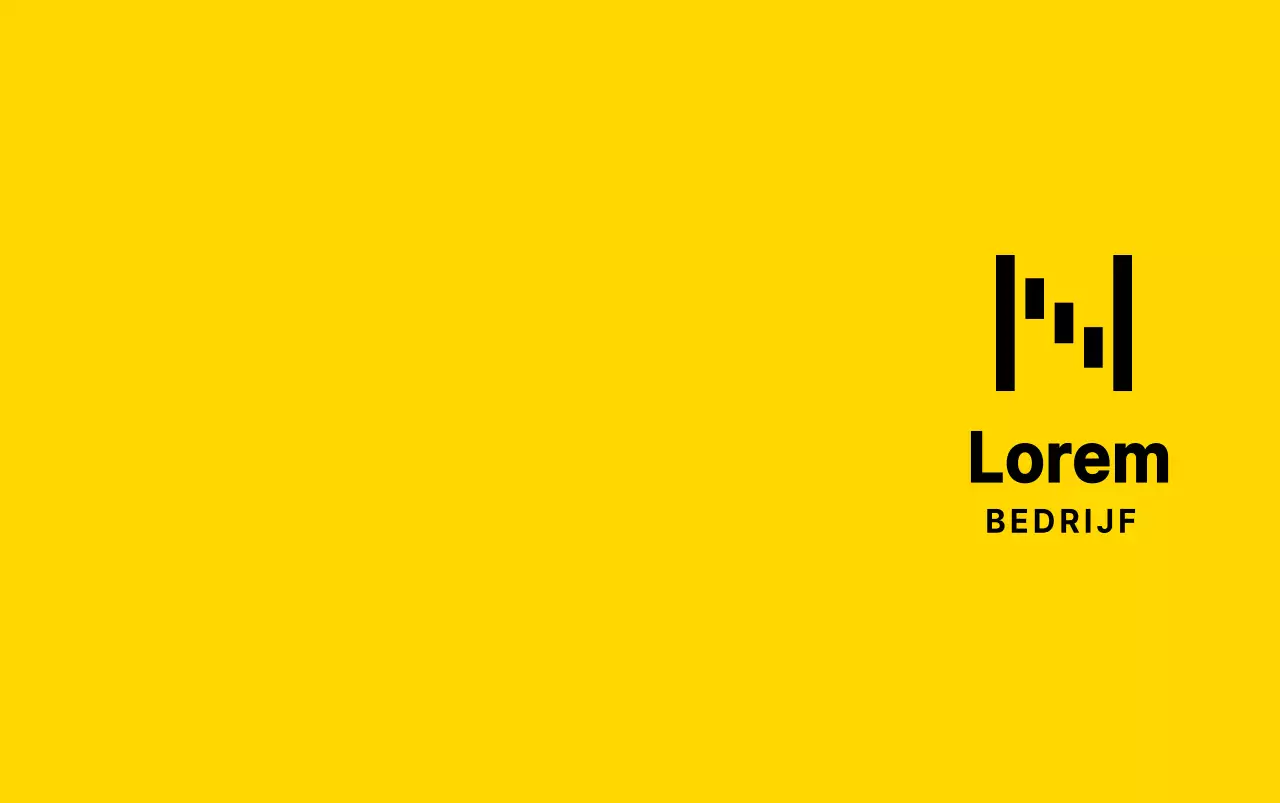 Eenvoudig ontwerp met een geel en zwart bedrijfslogo