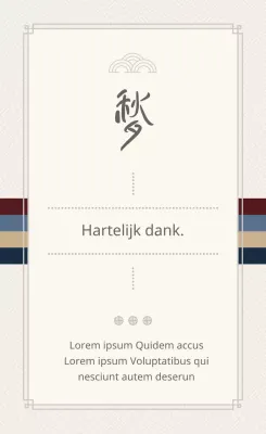 Een lichtgrijze, envelopachtige Thanksgiving-groet