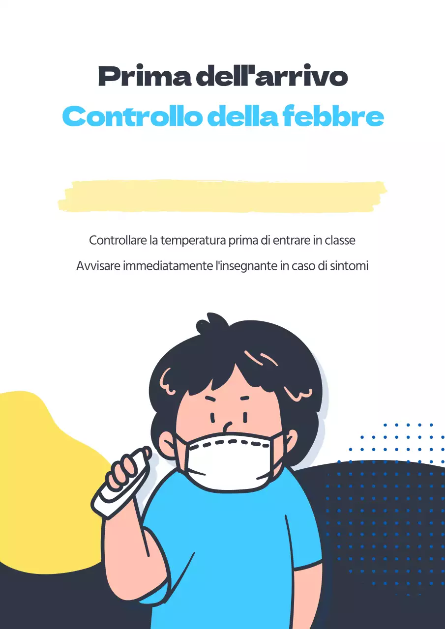 Poster sulla vita scolastica di Corona