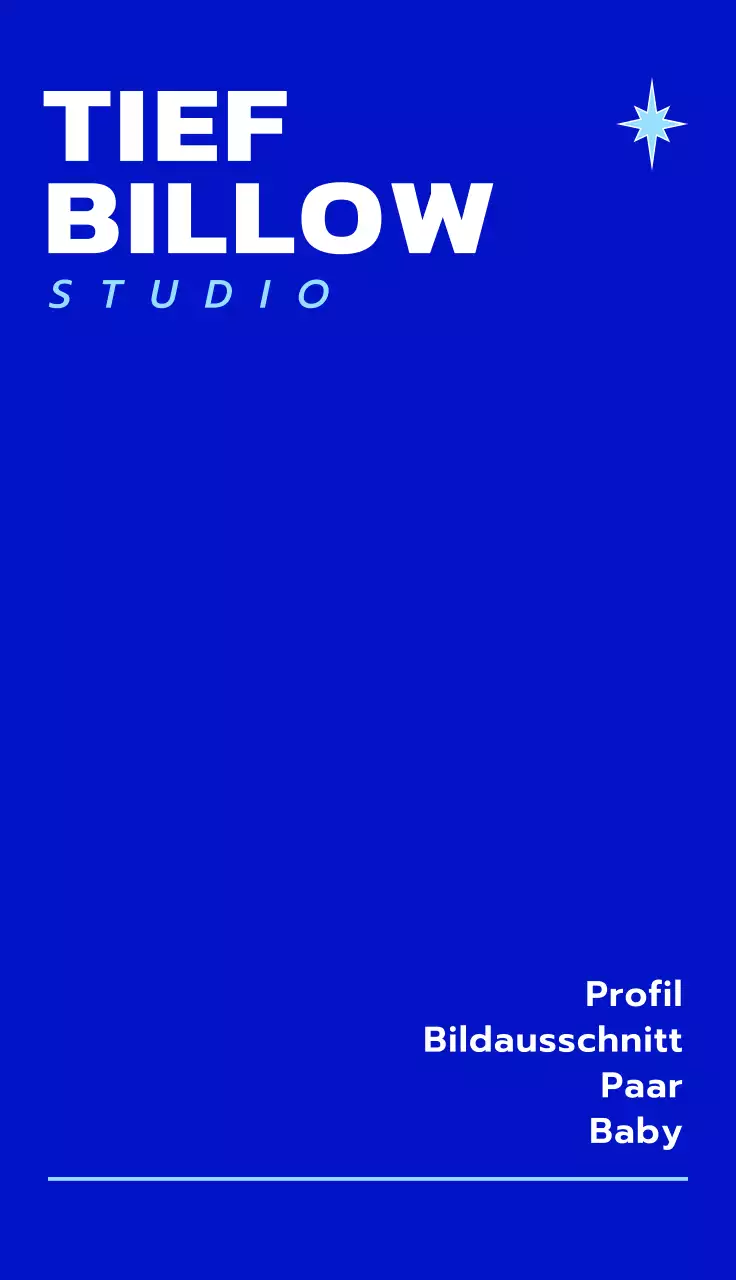 Einfaches und geradliniges Fotostudio-Design mit weißen und hellblauen glänzenden Illustrationen