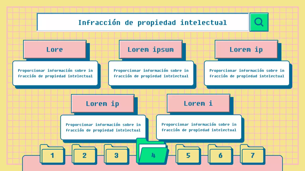 Presentación de la evaluación del rendimiento del concepto de navegador de Internet amarillo y rosa
