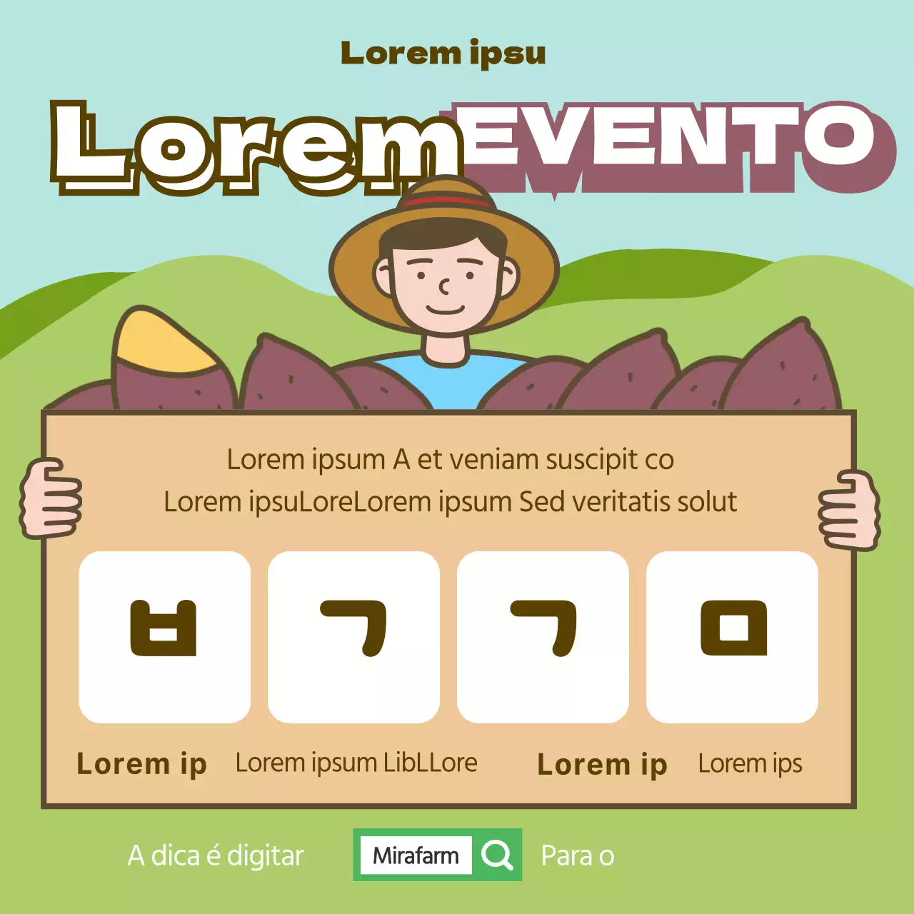 Verde Fofo Batata doce Ilustração outono Evento de super-heróis Instagram Redes sociais