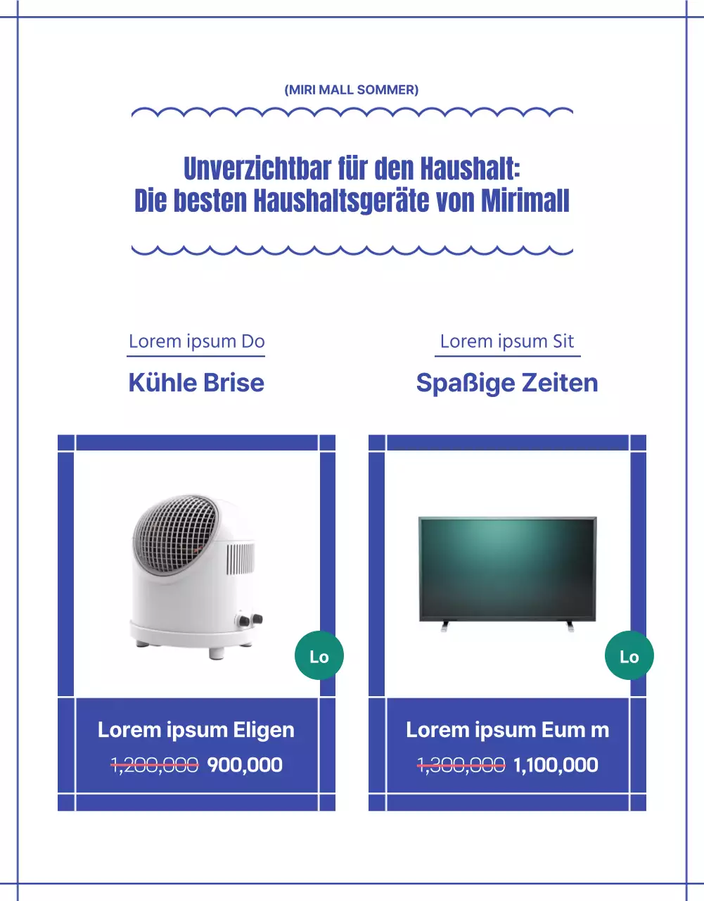 Ein sommerliches Ausstellungsereignis, bei dem die einfachen blauen Linien im Mittelpunkt stehen.