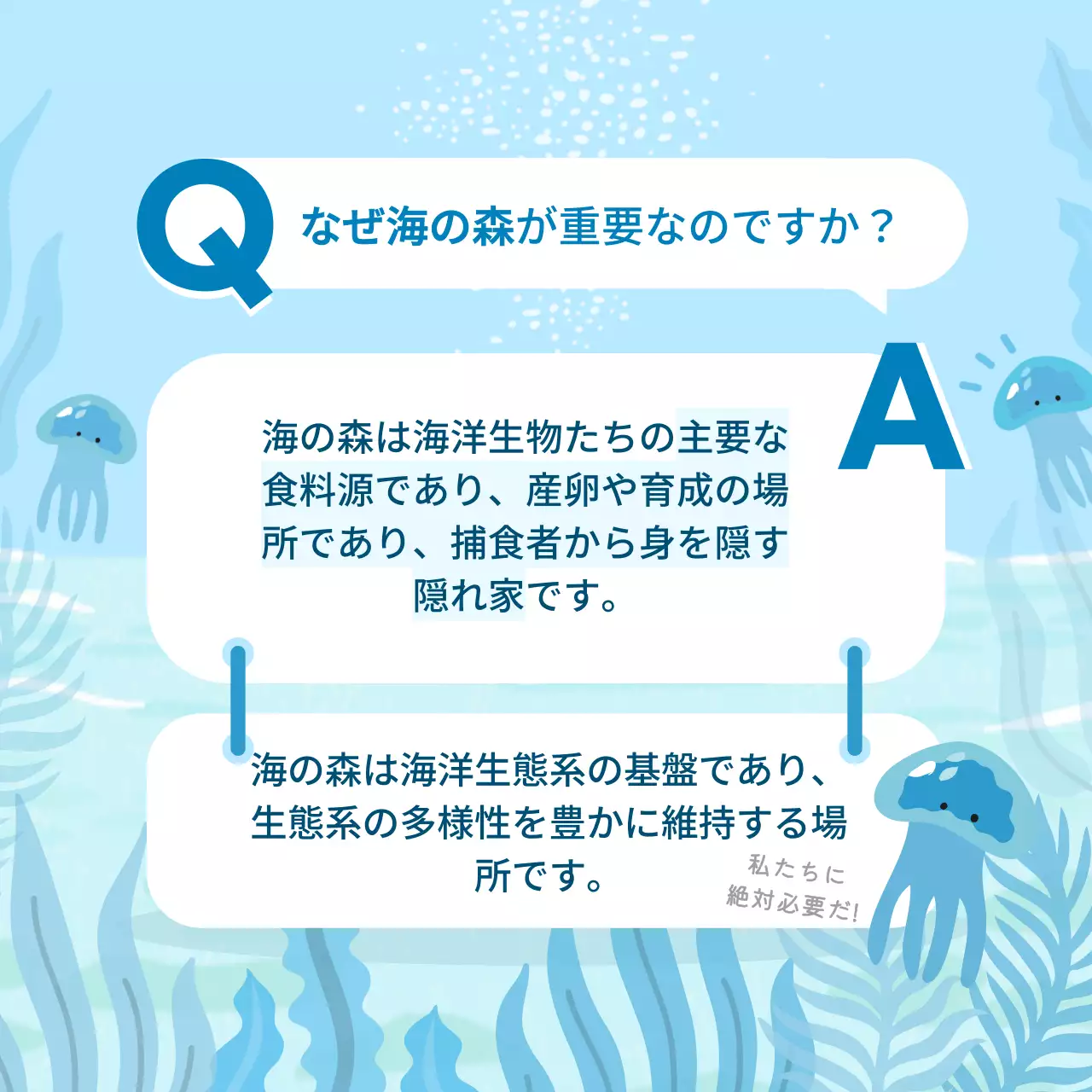 青 シンプル 環境保護 ポスター Instagram カルーセル