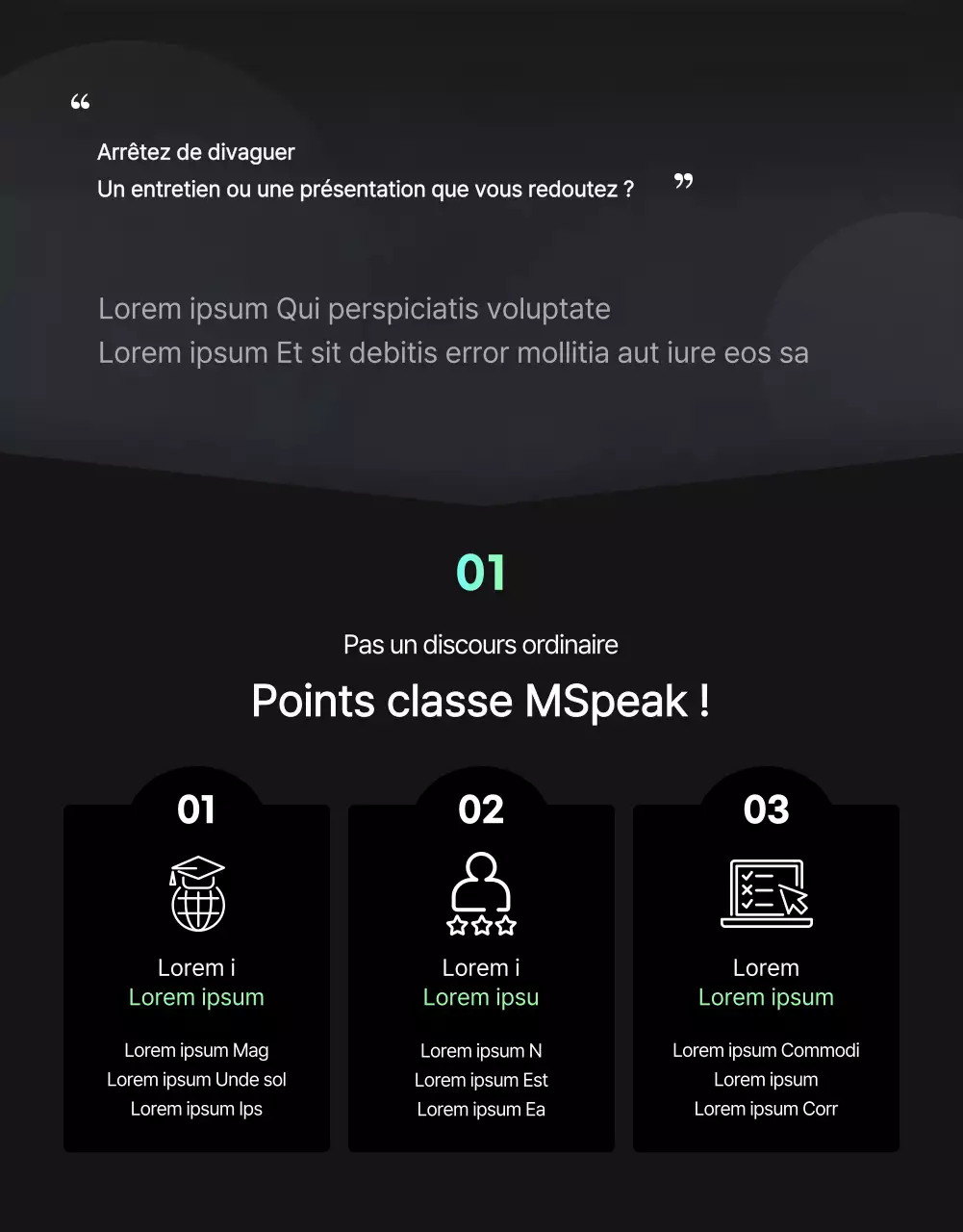 Concept de cours en ligne en gris et dégradés