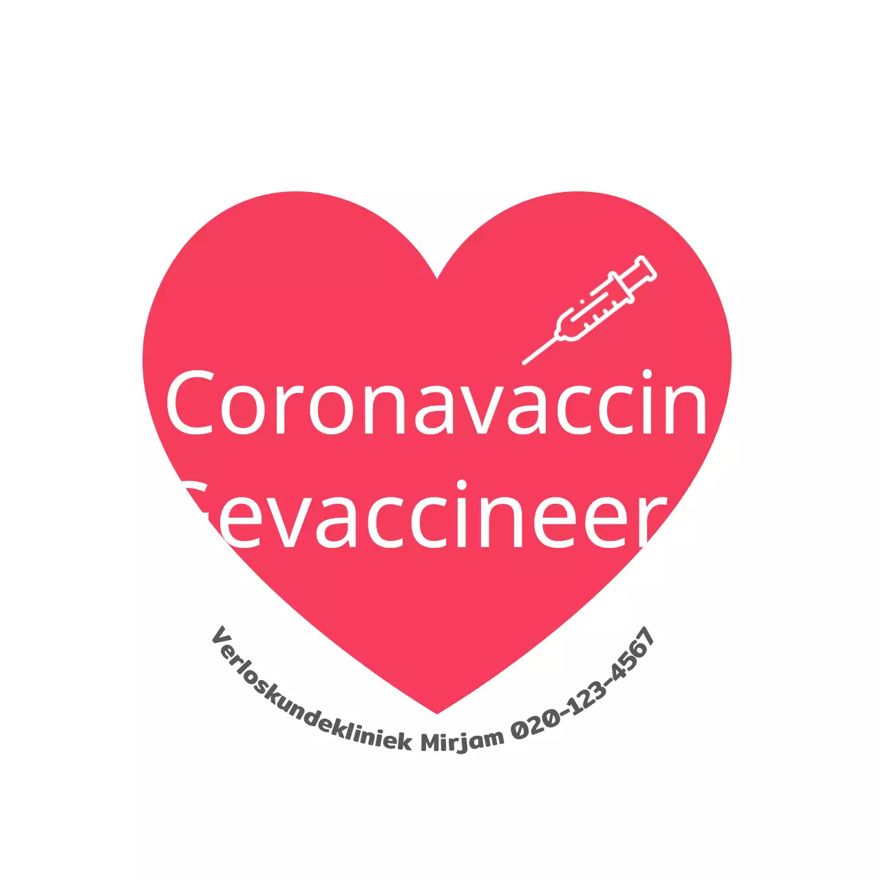 Vaccinatie Cirkel Sticker