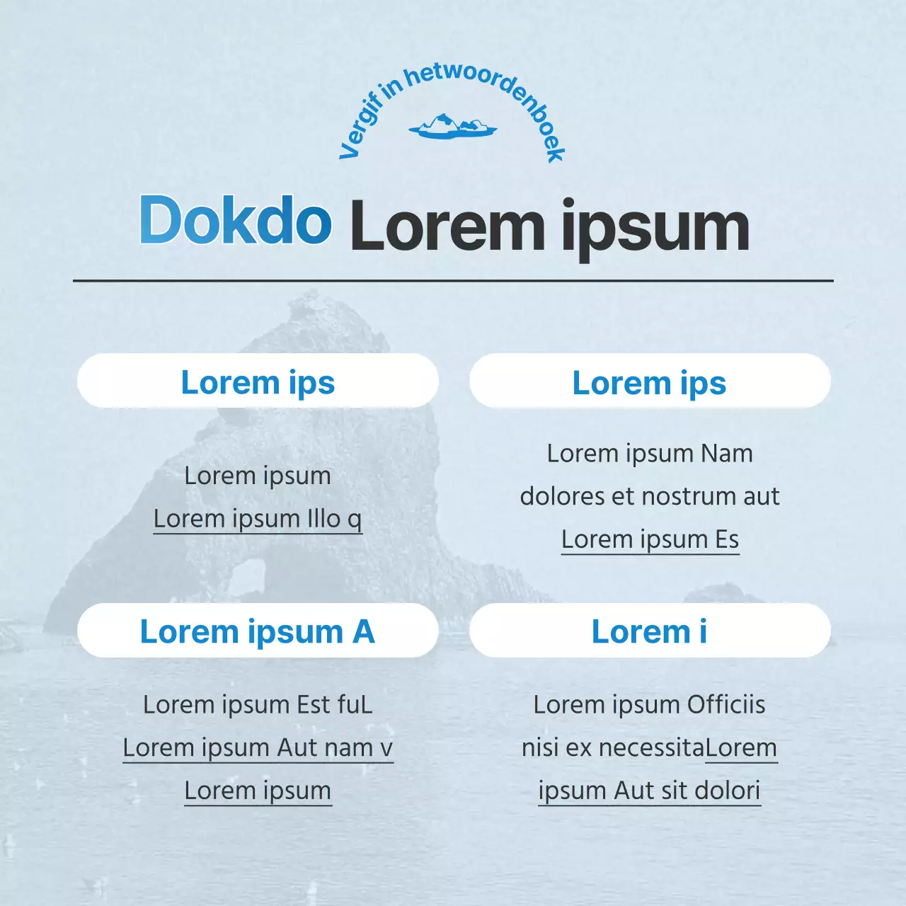 Een eenvoudige, lichtblauwe en blauwe Leesdag-informatiepost