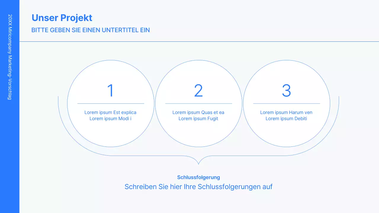 Business-Konzept-Kit mit blauen, minimalistischen und einfachen Linien