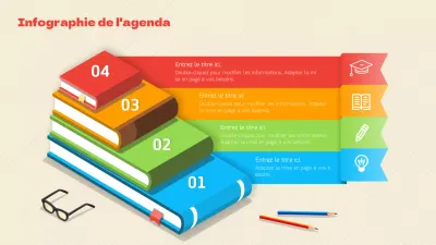 Illustration du livre arc-en-ciel Concept Agenda