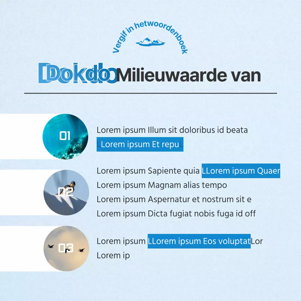 Een eenvoudige, lichtblauwe en blauwe Leesdag-informatiepost