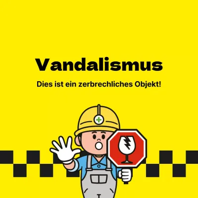 Aufkleber für Vandalismus