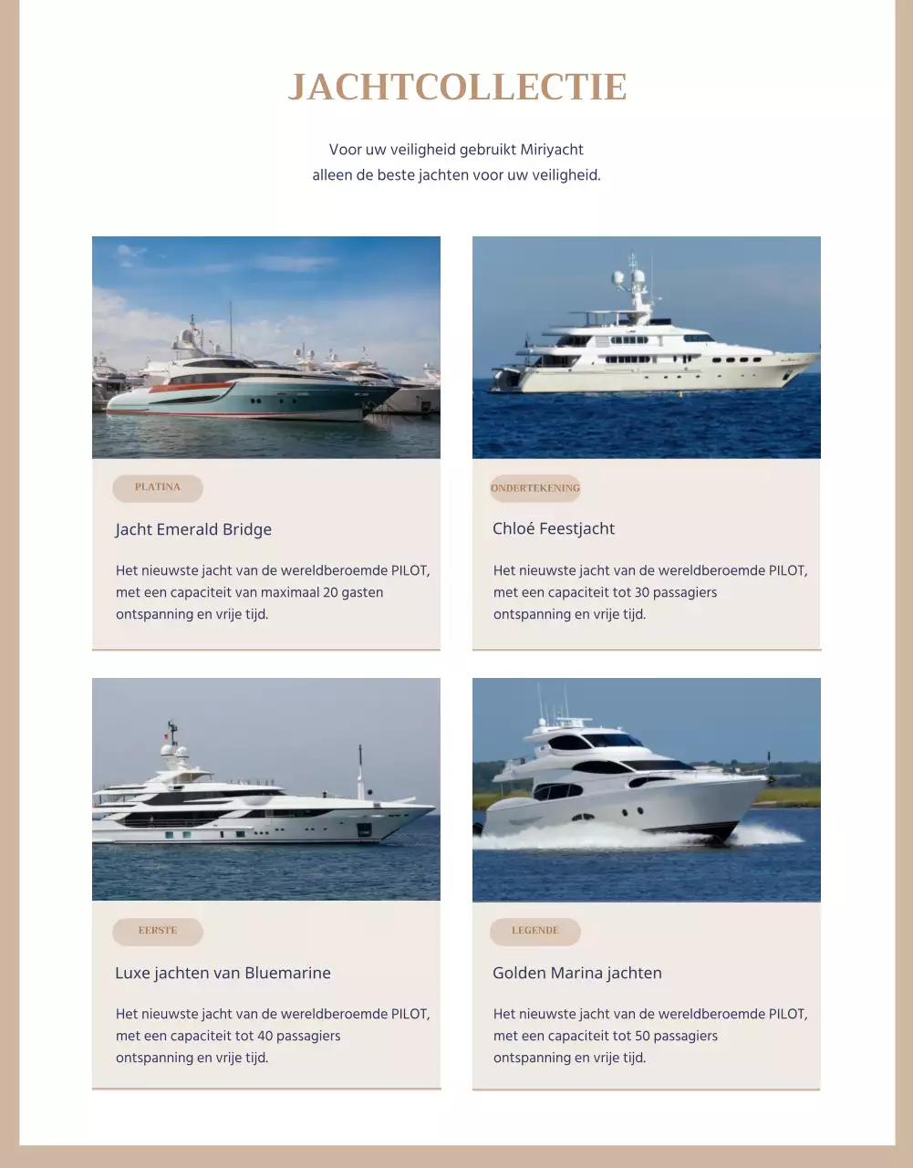 Een privé jachtclub in de gouden marine