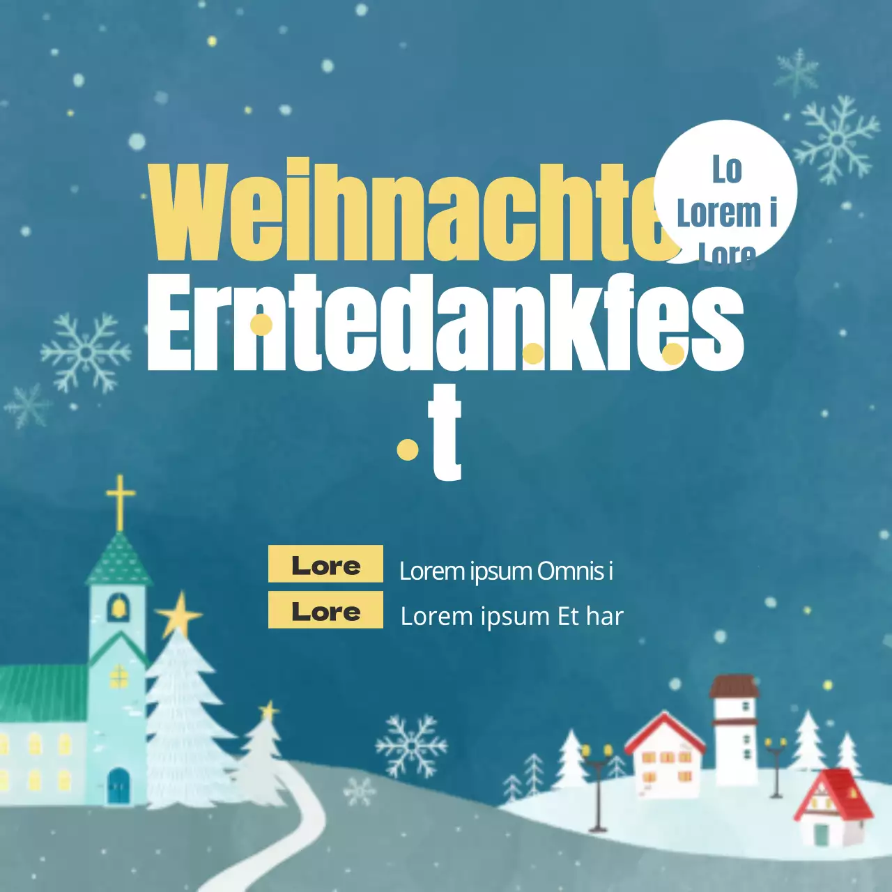 Erntedankgottesdienst zu Weihnachten