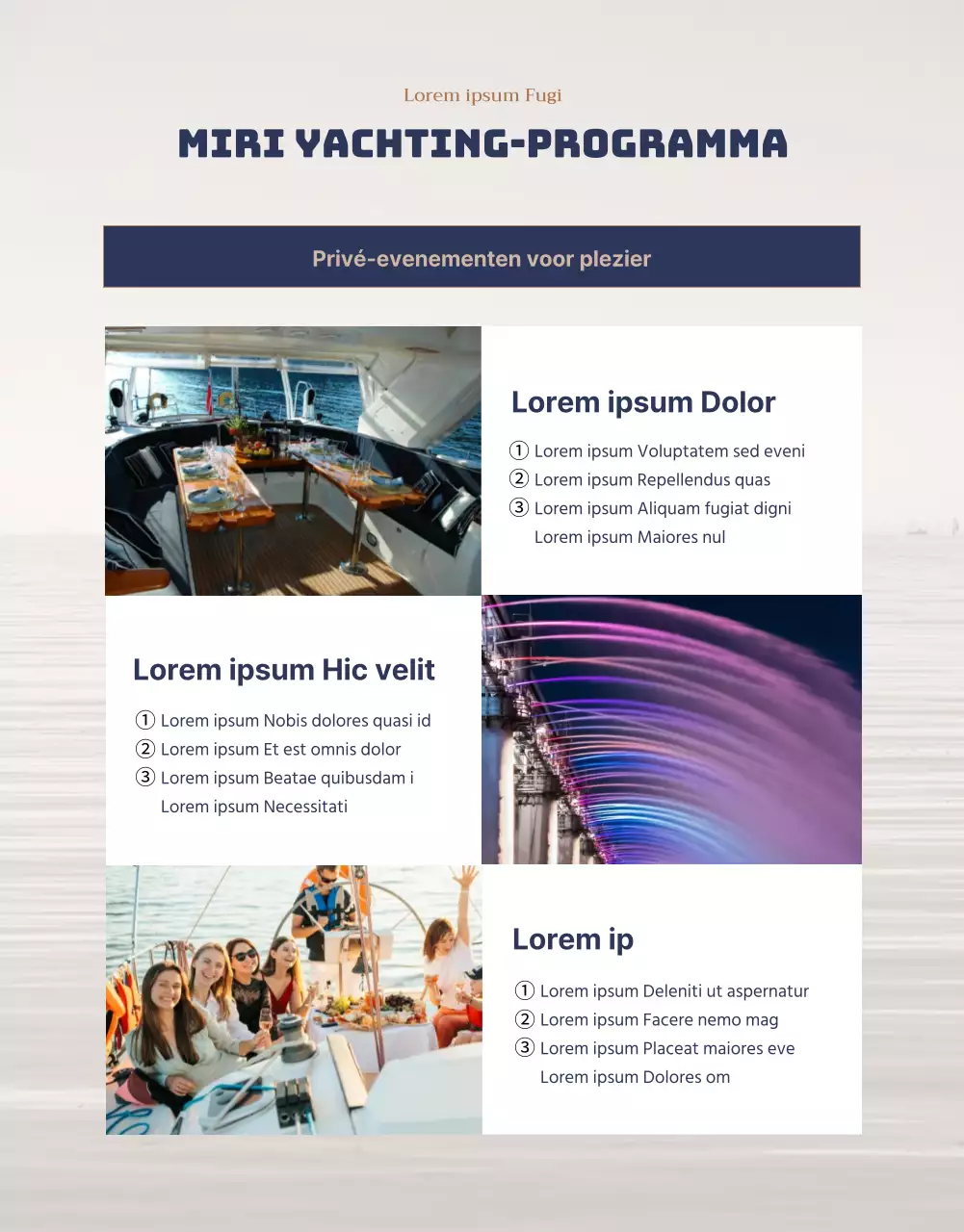 Een privé jachtclub in de gouden marine