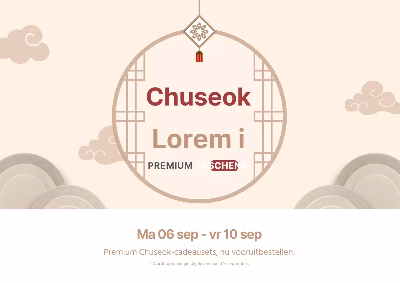 Traditionele Chuseok geschenkset horizontale poster