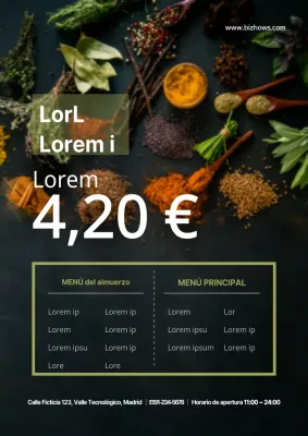 Foto Fondo Simple Menú Masaje Mesa